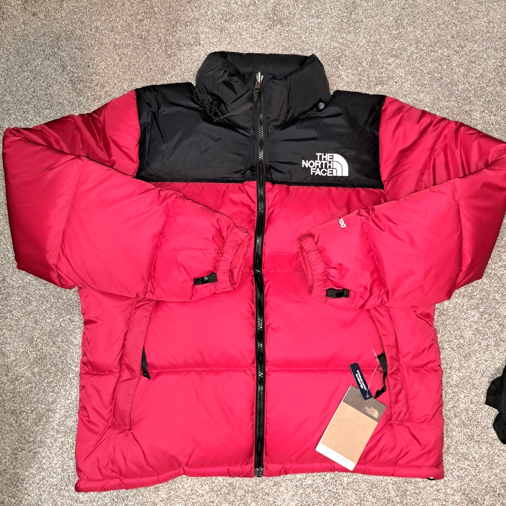 The North Face Red & Black Nuptse Puffer Jacket NWT IN BAG